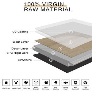 Revêtement de sol en vinyle <span class=keywords><strong>PVC</strong></span> auto-adhésif moderne en marbre, imperméable, antidérapant, 2 mm d'épaisseur, pour usage intérieur, hôtels, appartements, <span class=keywords><strong>parquet</strong></span> - Product Image 5