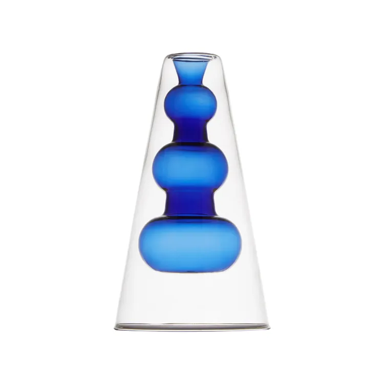 家の装飾豪華な空の色のホウケイ酸ガラスの香りミニガラスの花瓶リードディフューザーボトル