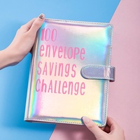 Carnet de budget en cuir PU personnalisable avec logo, pour gestion de la richesse et enveloppes de 100 jours
