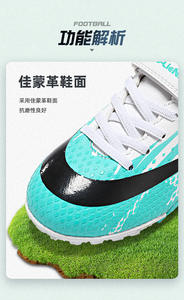 Zapatillas de Fútbol Unisex Nuevas Transfronterizas con <span class=keywords><strong>Tacos</strong></span> de Velcro para Césped <span class=keywords><strong>Artificial</strong></span>, Modelo A8, Suela de Goma, Forro de Malla - Product Image 4