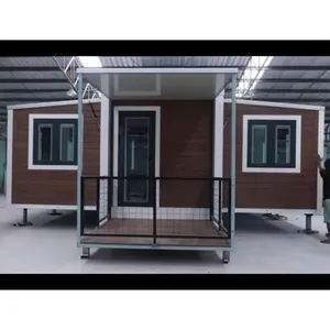 750mm Mini 15ft x 20ft Mobile espandibile a energia solare prefabbricata casa a prova di uragano cabina contenitore con servizi igienici