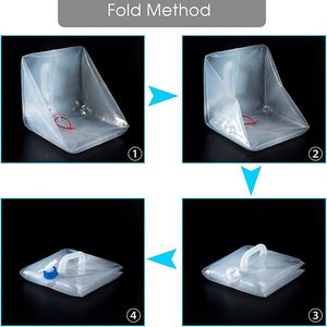 Muestra Gratuita, Bolsa de Almacenamiento de Agua Plegable de 5L, Resistente, Portátil, para Senderismo, Pesca, Emergencias y Camping - Product Image 3