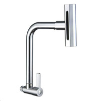 Nouvelle Arrivée Vente Directe Usine Robinet de Cuisine Mural Moderne Simple en Acier Inoxydable Rotatif Plaqué avec Jet Pluie à 360 Degrés et Cartouche Céramique