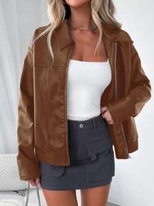 Manteau <span class=keywords><strong>court</strong></span> décontracté unisexe L5043 de nouvelle génération, personnalisé pour l'export, couleur unie avec fermeture éclair sur les épaules en modal - Product Image 5