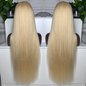 Vente en gros Perruques mélangées de cheveux humains 613 <span class=keywords><strong>Blond</strong></span> Miel Cheveux vietnamiens donneur unique 13x4 Perruques Lace Front Perruques 250 Densité Perruques Lace Closure - Product Image 1