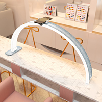 FOSOTO Entrepôt Outre-Mer Lampe UV LED Demi-Lune pour Ongles, Lampe de Bureau pour Manucure et Tatoueurs, Éclairage de Beauté pour Ongles et Anneau Lumineux