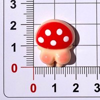 Populaire design paddenstoel resin ornament miniatuur platte achterkant resin mallen paddenstoel resin bedels voor decoratie