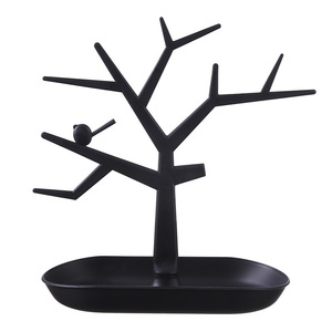 Tree Branch Jewelry Organizer <b>Desktop</b> Storage <b>Stand</b> Black And White Antler Design For Women Home Decorative Display Rack - Product Image 5