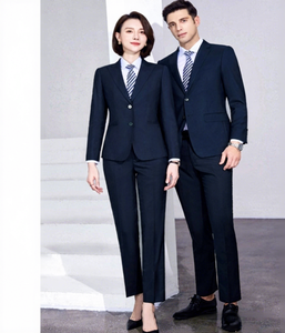 Ensemble de costume en laine sophistiqué à double boutonnage - Tenue formelle italienne anti-froissement pour le bureau, les administrations et les commerciaux XL - Product Image 2