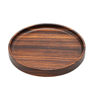 Bandeja Redonda de Madera de Nogal Qingshan Hutong de 30 cm, Plato de Frutas de Madera Maciza, Bandeja de Almacenamiento para Té, Estilo Chino para Uso Doméstico - Product Image 5