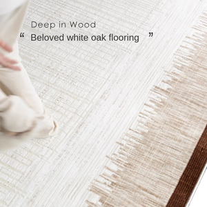 White <b>Oak</b> Wool Carpet Italian Silent Style Solid Color High-grade <b>Light</b> Luxury Woven Square Hand Washable Living Room Bedroom - Product Image 2