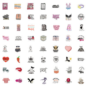 60 piezas de moda Smut Bookish lectura Graffiti pegatinas <span class=keywords><strong>para</strong></span> <span class=keywords><strong>pared</strong></span> nevera decoración biblioteca libro lectura pegatina - Product Image 3