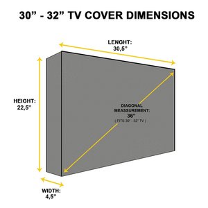 Housse de télévision extérieure personnalisée avec logo, imperméable, résistante au soleil, couverture intégrale - Product Image 4