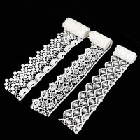 Vente directe du fabricant, ruban de dentelle brodée, 100% polyester, élastique, tendance, pour la couture et les sacs