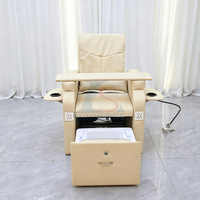 Chaise de pédicure sans plomberie avec cuvette intégrée, équipement de spa pour ongles, fauteuils et bassin de pédicure, vente en gros