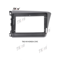 Kit d'adaptation autoradio Android avec cadre en plastique pour tableau de bord Honda Civic 2012-2015