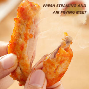 Fours électriques numériques intelligents et friteuses à air chaud domestiques en acier inoxydable à double panier, 4L+4L, avec poignées doubles, personnalisables avec logo, prix usine - Product Image 3