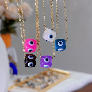 Gran oferta, collar con colgante de diamante con figura de dibujos animados personalizados, cadena de eslabones chapada en oro de 18K, collar de regalo bonito <span class=keywords><strong>para</strong></span> niñas - Product Image 5