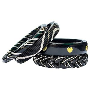 Siyah-E-Ishq The Midnight <b>Love</b> Lac Bangle Premium Handmade Black Lac Bangles Set with Elegant Ethnic Design, Traditional Fashion - Product Image 3