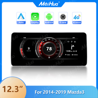 Meihua 12.3 pouces Android et Original double système lecteur stéréo Audio vidéo avec ligne de cadre ensemble complet pour 2014-2019 Mazda3