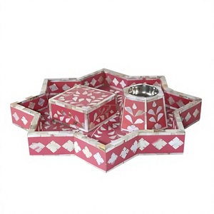 Ensemble de brûleur à bakhoor PearlLuxe Heritage, fait main, incrustation de nacre, mosaïque de coquillages, porte-encens pour décoration de maison de luxe - Product Image 1