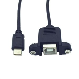 Type <b>C</b> To <b>Usb</b> B Female <b>Adapter</b> With Screw Mount 0.5m Panel Cable - Product Image 4
