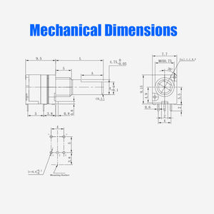 Potentiomètre à axe métallique SMT Beelee R08710NS 8 mm Potentiomètre étanche - Product Image 5