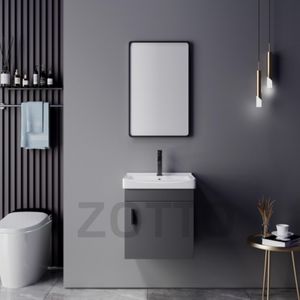 Meubles bon marché d'Amérique du Sud Petit <span class=keywords><strong>meuble</strong></span> de salle de bain en contreplaqué Ensemble de vanité Évier en céramique avec miroir Armoire en contreplaqué moderne - Product Image 6