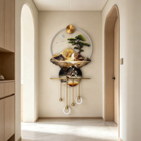 Art mural lumineux de luxe léger avec paysage et cerf, peinture décorative illuminée pour entrée, tailles personnalisées disponibles