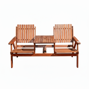 Banco de patio de granja de madera maciza personalizado mejor valorado muebles de exterior impermeables de diseño moderno para hoteles y parques - Product Image 1