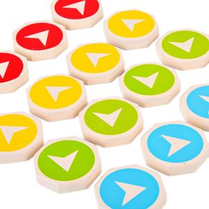 Wooden Children's Early Education Matching <b>Puzzle</b> Cognitive Color Direction Parent-Child Interactive Educational Toys - Product Image 3