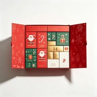 Luxuriöse Doppeltürige Weihnachtsthemen-Geschenkbox Großhandel Maßgefertigte Papierbox für Schokolade, Süßigkeiten, Kosmetik, Parfüm-Verpackung