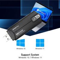 Adaptador USB 3.0 WiFi 6E, Dongle Wifi AX5400, Sin Controladores, Triple Banda, Conexión Simultánea, Plug&Play, RTL8832CU, Adaptador de Red Inalámbrica