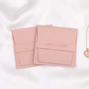 50 Custom Logo Printed High Quality Microfiber Jewelry Packaging Bags,Envelope Flap Packaging Pouches - Product Image 6