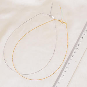 S925 <b>Silver</b> DIY Pearl Accessory 18-Inch Fashion <b>Necklace</b> with Sparkling Platinum Gold Plated <b>Chain</b> 18 Inch - Product Image 3