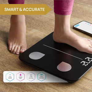 เครื่องชั่งน้ำหนักดิจิตอลแบบ VA LCD ขนาดใหญ่ ดีไซน์ใหม่ พร้อมแอปพลิเคชันอัจฉริยะ วัดไขมันในร่างกาย - Product Image 3