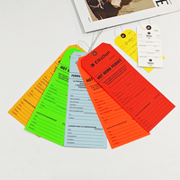 Étiquette de vêtement transfrontalière en papier manila renforcée avec œillet et ficelle métallique, couleur variée