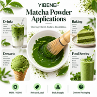 Poudre de Matcha de qualité cérémonielle Yibenef 1 kg en vrac, qualité alimentaire certifiée HACCP, fournisseur en gros