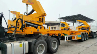 3 essieux 40 tonnes auto-chargement conteneur remorque côté levage grue conteneur Sime remorque à vendre