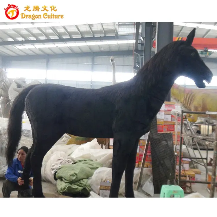 Zoo animal dimensione di vita reale di simulazione cavallo meccanico per la vendita