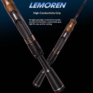 Canne à pêche Demon Hunter Three-section Magic Shadow Extreme Edition Luya en carbone avec poignée droite et embout en forme de bouche de cheval pour la pêche au blanc - Product Image 5