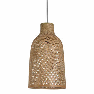 Ikaia E27 Plafonnier Intérieur Haute Qualité Design Moderne Installation Sûre Stable 24W Puissance Base en Acier Interrupteur Petit Bambou - Product Image 6