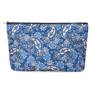 Sac vide pour tuiles de mahjong, adapté aux tuiles de mahjong américaines de taille standard de 1,2 pouces, sac imprimé bleu épaissi - Product Image 1