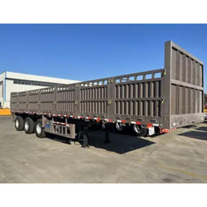 3 <span class=keywords><strong>essieux</strong></span> plate-forme rideau de chute paroi latérale Cargo Buffet ouvert semi-<span class=keywords><strong>remorque</strong></span> avec <span class=keywords><strong>porte</strong></span> arrière - Product Image 2