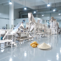 Volledig automatische 304 roestvrijstalen turnkey aardappelpoeder productiemachine, productielijn voor aardappelvlokken