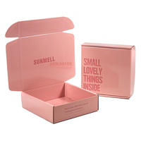 Boîte d'emballage pliable personnalisée pour gloss à lèvres, boîte postale en carton ondulé pour vêtements et cosmétiques, rechargeable