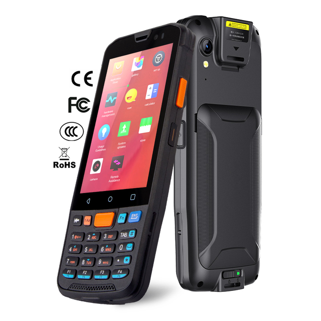 OEM Industrial 4G Rugged IP67 4-Inch PDA with Android 14 Keyboard 2D Barcode Scanner NFC for Warehouse