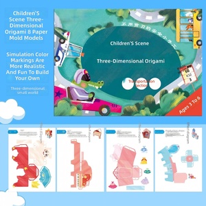 <span class=keywords><strong>Libro</strong></span> de Origami Educativo con Escenas 3D, Kit de Manualidades de Papel con Temática de Animales, Tráfico y Princesas para Niños, Juguetes de Aprendizaje Temprano - Product Image 4