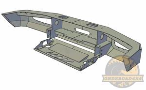 Parachoques delantero de acero para coche, accesorios de coche 4x4 todoterreno, para <span class=keywords><strong>Toyota</strong></span> 2007 + Land Cruiser <span class=keywords><strong>FJ70</strong></span>/76/79/150, nuevo estilo - Product Image 2