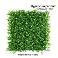 Plantes artificielles décoratives en herbe synthétique résistantes aux UV 50*50cm, plantes paysagères artificielles pour l'intérieur et l'extérieur, imitation de plantes murales artificielles